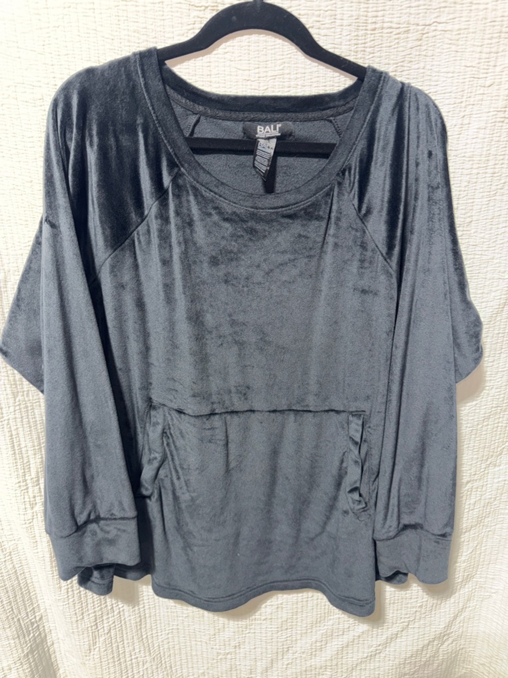 Bali Dark Charcoal Plush Crewneck